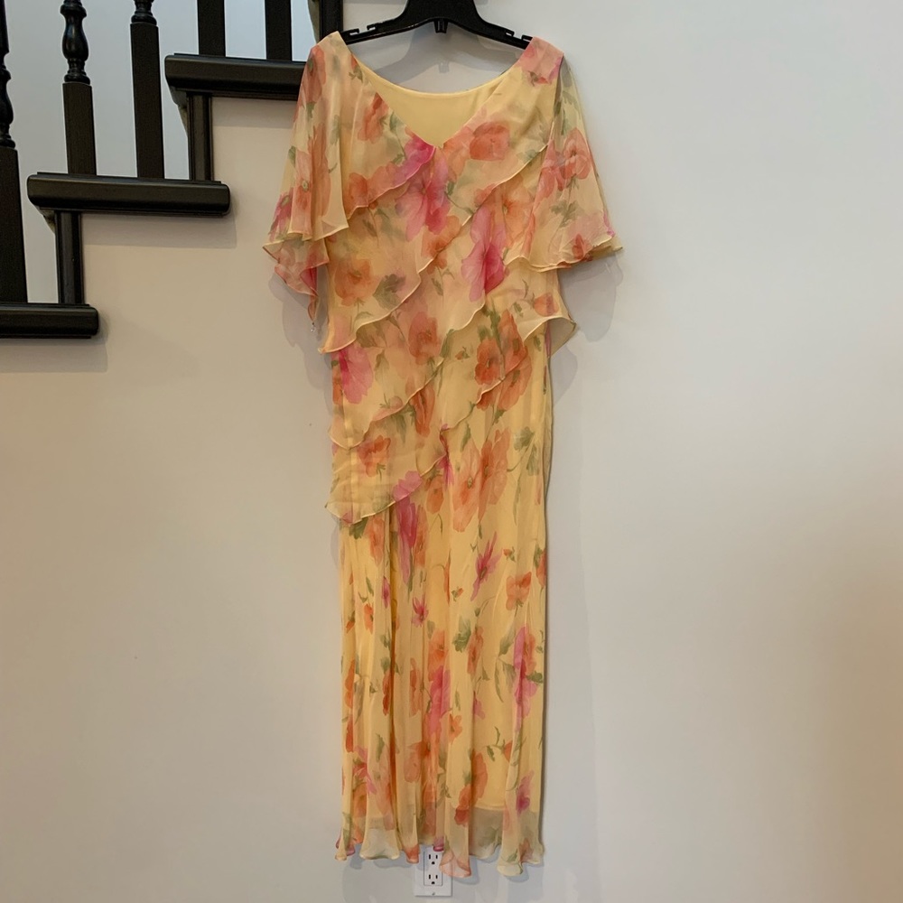 Silk formal ankle length dress